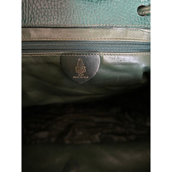 Vintage Mark Cross Rare Large Emerald Green Leather Backpack Italy #132 0700 main image 5